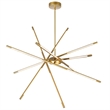 CWI Lighting Oskil LED Integrated Metal Chandelier in Satin Gold