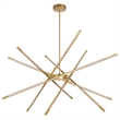 CWI Lighting Oskil LED Integrated Metal Chandelier in Satin Gold