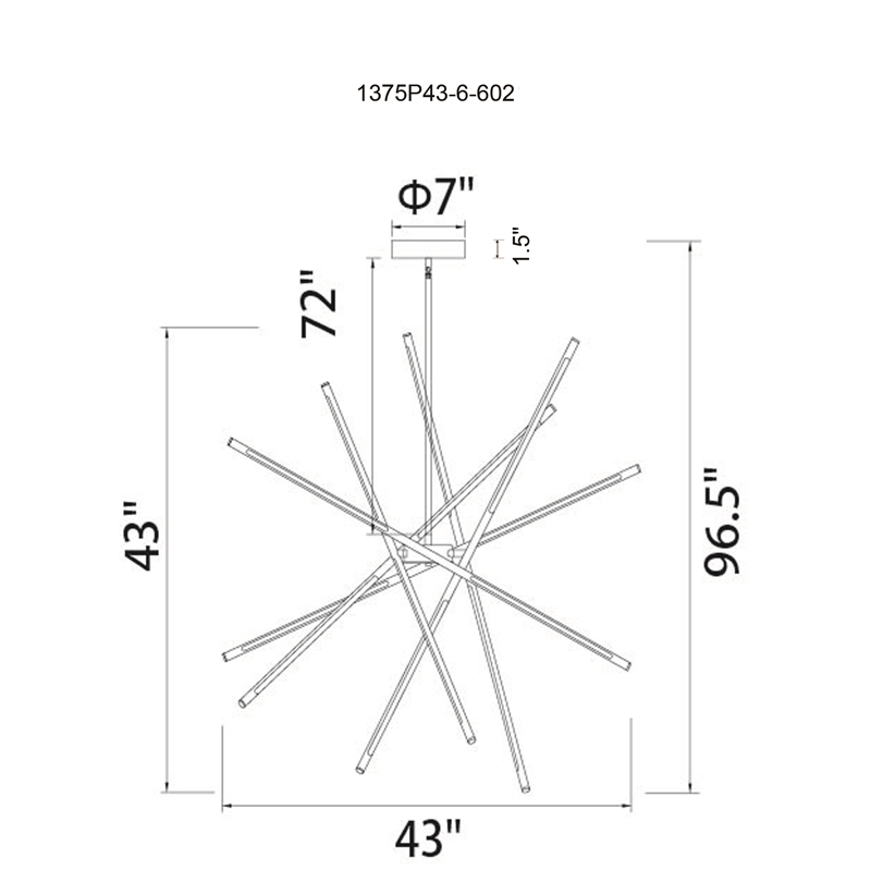 CWI Lighting Oskil LED Integrated Metal Chandelier in Satin Gold
