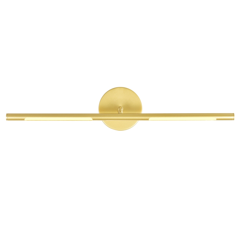 CWI Lighting Oskil 1 Light LED Integrated Metal Wall Light in Satin Gold