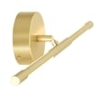CWI Lighting Oskil 1 Light LED Integrated Metal Wall Light in Satin Gold
