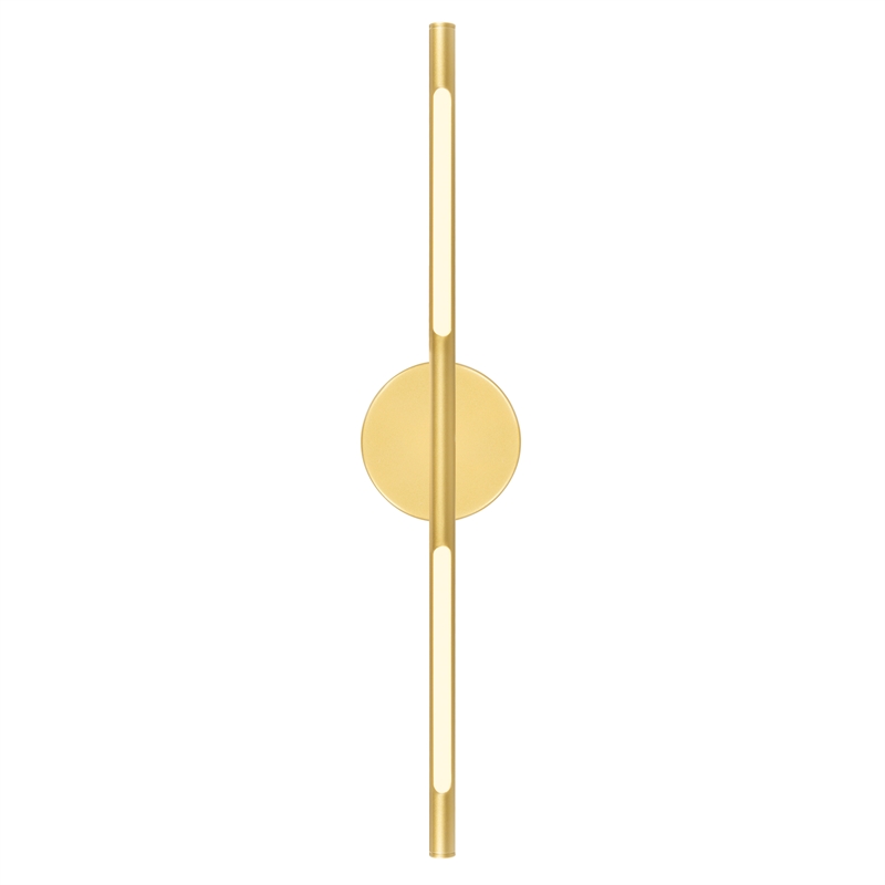 CWI Lighting Oskil 1 Light LED Integrated Metal Wall Light in Satin Gold