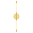 CWI Lighting Oskil 1 Light LED Integrated Metal Wall Light in Satin Gold