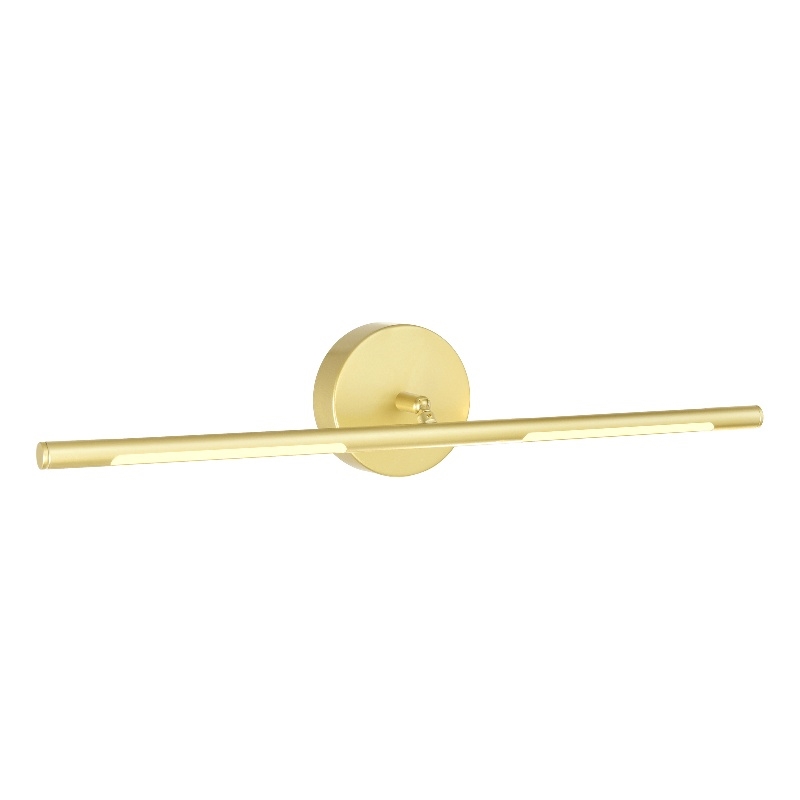 CWI Lighting Oskil 1 Light LED Integrated Metal Wall Light in Satin Gold