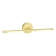 CWI Lighting Oskil 1 Light LED Integrated Metal Wall Light in Satin Gold