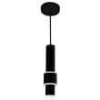 CWI Lighting Lena 1 Light LED Integrated Metal Mini Pendant in Black