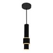 CWI Lighting Lena 1 Light LED Integrated Metal Mini Pendant in Black