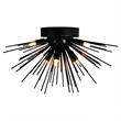 CWI Lighting Savannah 6 Light Metal Indoor Flush Mount in Black