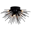 CWI Lighting Savannah 6 Light Metal Indoor Flush Mount in Black