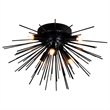 CWI Lighting Savannah 6 Light Metal Indoor Flush Mount in Black