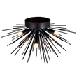 CWI Lighting Savannah 6 Light Metal Indoor Flush Mount in Black