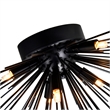 CWI Lighting Savannah 6 Light Metal Indoor Flush Mount in Black
