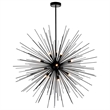 CWI Lighting Savannah 40 Light Modern Metal Chandelier in Black
