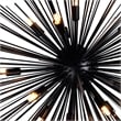 CWI Lighting Savannah 40 Light Modern Metal Chandelier in Black