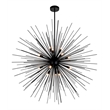 CWI Lighting Savannah 40 Light Modern Metal Chandelier in Black