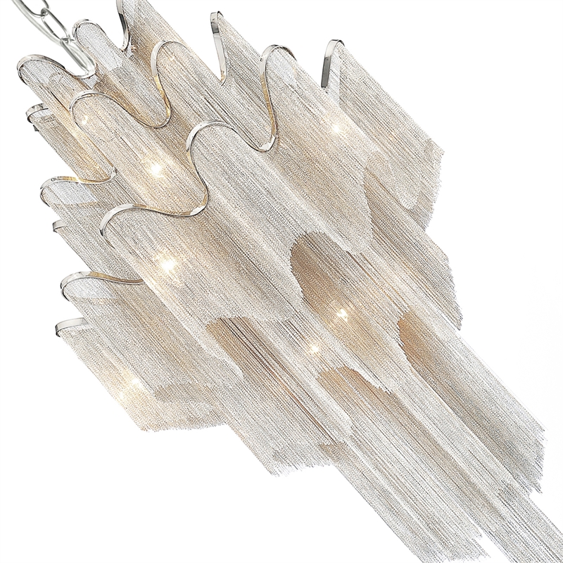 CWI Lighting Daisy 17 Light Transitional Metal Down Chandelier in Chrome