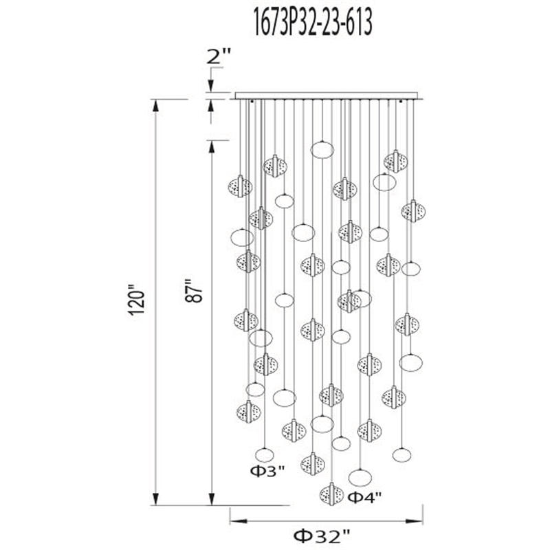 CWI Lighting Salvador 23 LED Light Crystal Chandelier in Polished Nickel