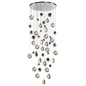 CWI Lighting Salvador 23 LED Light Crystal Chandelier in Polished Nickel