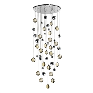 CWI Lighting Salvador 23 LED Light Crystal Chandelier in Polished Nickel