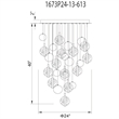 CWI Lighting Salvador 13 Light Crystal LED Integrated Chandelier in Nickel