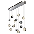 CWI Lighting Salvador 9 Light LED Integrated Metal Chandelier in Nickel
