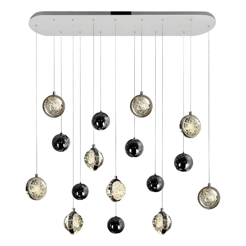 CWI Lighting Salvador 9 Light LED Integrated Metal Chandelier in Nickel