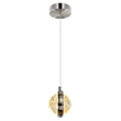 CWI Lighting Salvador LED Integrated Metal Pendant in Polished Nickel