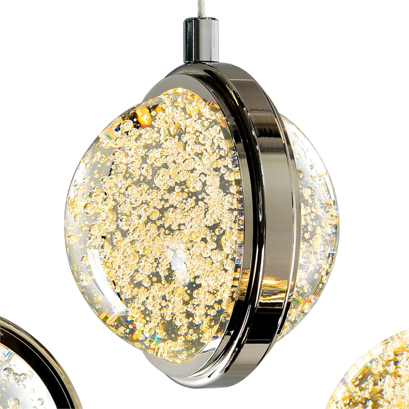 CWI Lighting Salvador LED Integrated Metal Pendant in Polished Nickel