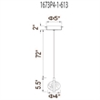 CWI Lighting Salvador LED Integrated Metal Pendant in Polished Nickel