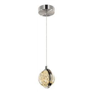 CWI Lighting Salvador LED Integrated Metal Pendant in Polished Nickel