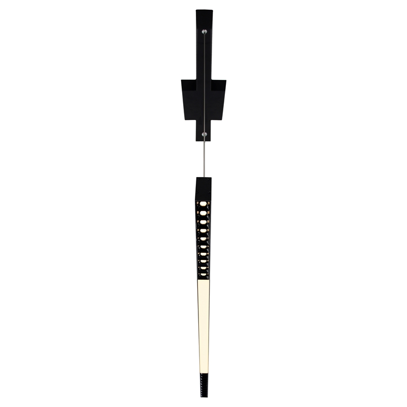 CWI Lighting Pienza LED Integrated Metal Chandelier in Black