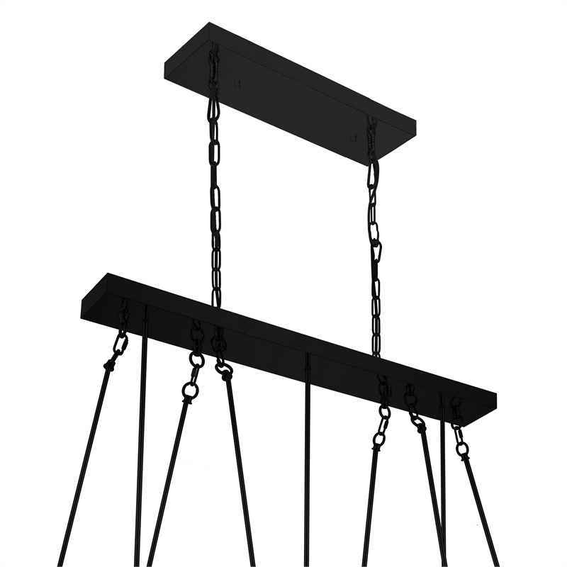 CWI Lighting Shalia 20 Light Metal Indoor Island Chandelier in Black