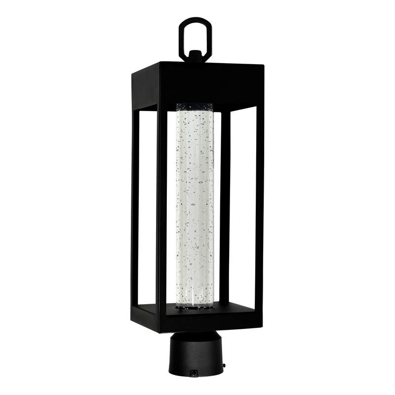 CWI Lighting Rochester LED Integrated Black Metal Outdoor Lantern Head