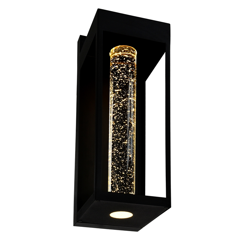 CWI Lighting Rochester LED Integrated Black Metal Outdoor Wall Light