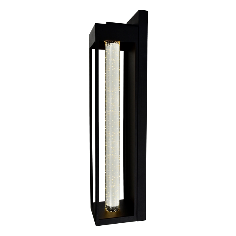 CWI Lighting Rochester LED Integrated Black Metal Outdoor Wall Light