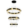 CWI Lighting Aya LED Integrated Pearl Black Metal Chandelier