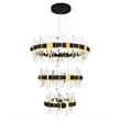 CWI Lighting Aya LED Integrated Pearl Black Metal Chandelier