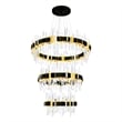 CWI Lighting Aya LED Integrated Pearl Black Metal Chandelier