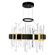 CWI Lighting Aya LED Integrated Pearl Black Metal Chandelier