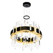 CWI Lighting Aya LED Integrated Pearl Black Metal Chandelier