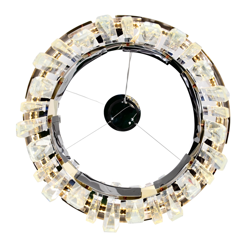 CWI Lighting Aya LED Integrated Pearl Black Metal Chandelier