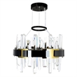 CWI Lighting Aya LED Integrated Pearl Black Metal Chandelier