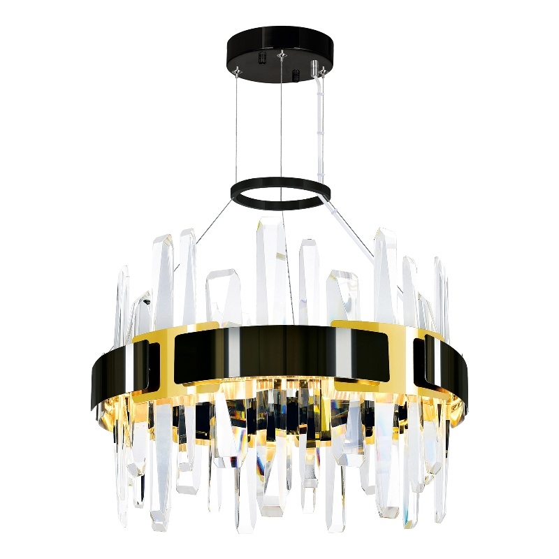 CWI Lighting Aya LED Integrated Pearl Black Metal Chandelier