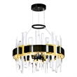 CWI Lighting Aya LED Integrated Pearl Black Metal Chandelier