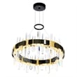 CWI Lighting Aya LED Integrated Pearl Black Metal Chandelier