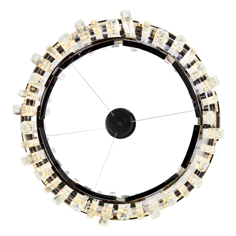 CWI Lighting Aya LED Integrated Pearl Black Metal Chandelier