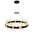 CWI Lighting Aya LED Integrated Pearl Black Metal Chandelier
