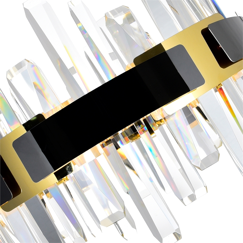 CWI Lighting Aya LED Integrated Pearl Black Metal Chandelier