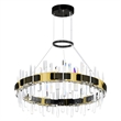 CWI Lighting Aya LED Integrated Pearl Black Metal Chandelier