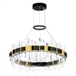 CWI Lighting Aya LED Integrated Pearl Black Metal Chandelier